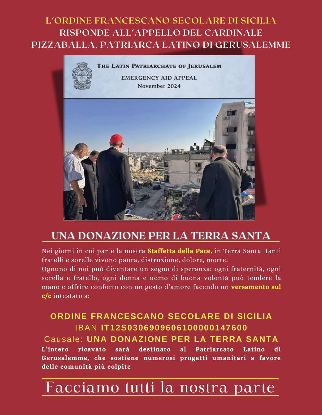 Una donazione per la terra santa donazioneperterrasanta